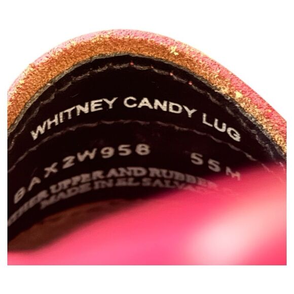 G.H. Bass Whitney Candy Lug Sole Weejun Penny Loafers Bright Pink Ombre Sz 5.5 - Picture 7 of 13